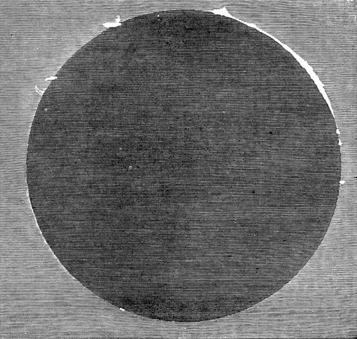 Framed Print : The Eclipse of the Sun - facsimile of [one of] the two photographs obtained during the totality, 1860 Creator: Unknown