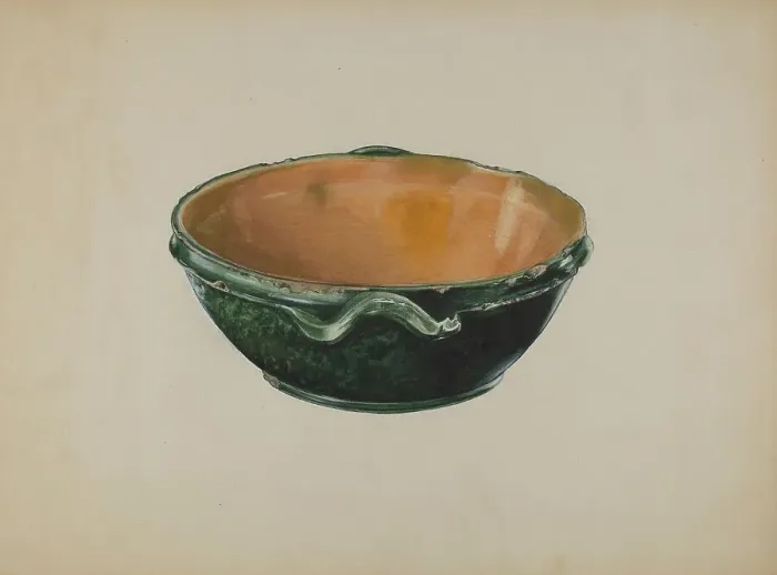 Framed Print : Economite Bowl or Cake Mold, c. 1937. Creator: Ralph Atkinson Framed Print : Economite Bowl or Cake Mold, c. 1937. Creator: Ralph Atkinson