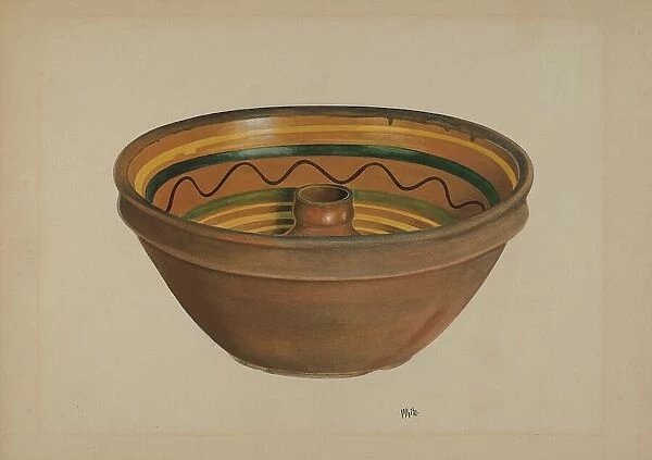 Economite Bowl or Cake Mold, c. 1937. Creator: Edward White