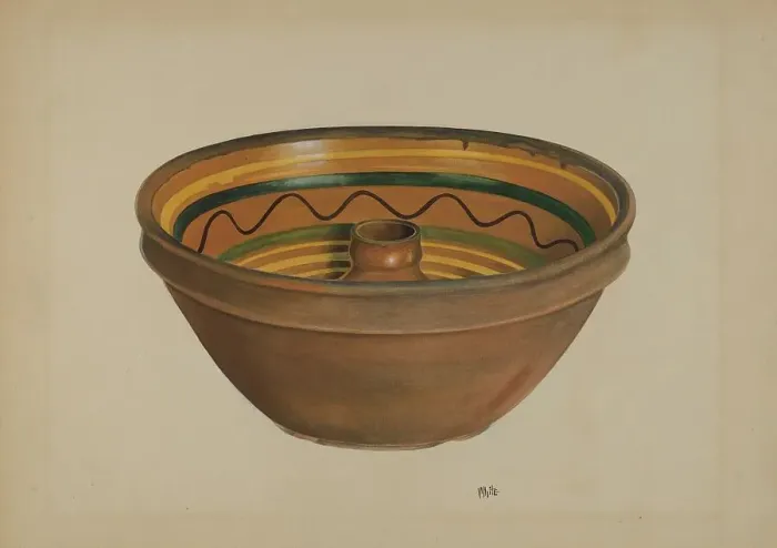 Framed Print : Economite Bowl or Cake Mold, c. 1937. Creator: Edward White Framed Print : Economite Bowl or Cake Mold, c. 1937. Creator: Edward White