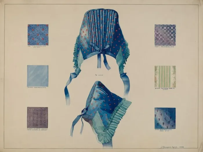 Framed Print : Economy: Detail of Cloth and Bonnet, 1938. Creator: J. Howard Iams Framed Print : Economy: Detail of Cloth and Bonnet, 1938. Creator: J. Howard Iams