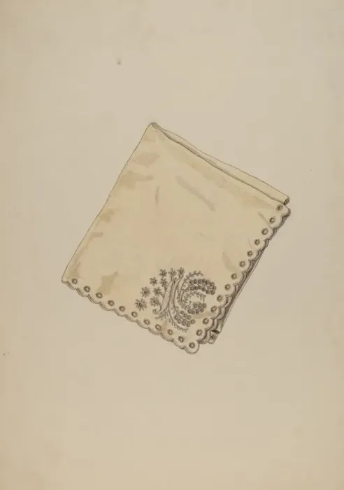 Framed Print : Economy Handkerchief, c. 1938. Creator: Katherine Hastings Framed Print : Economy Handkerchief, c. 1938. Creator: Katherine Hastings