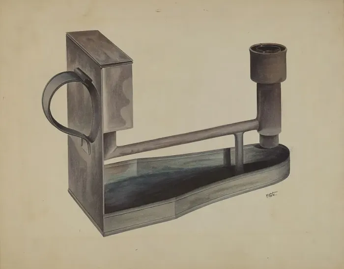 Framed Print : Economy Lamp, c. 1937. Creator: Edward White Framed Print : Economy Lamp, c. 1937. Creator: Edward White