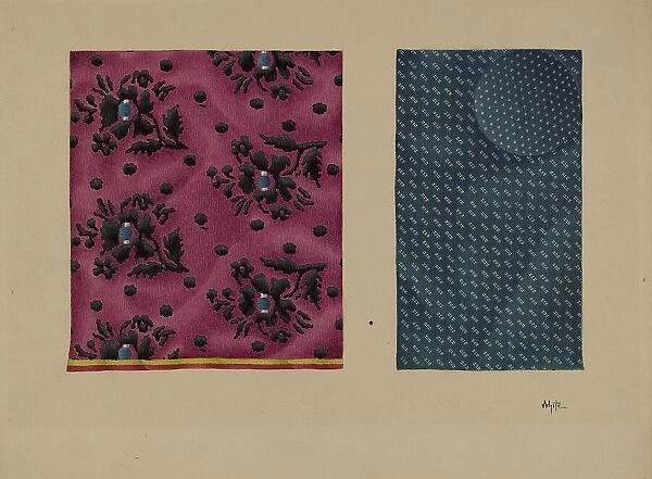 Economy Samples of Silk, c. 1938. Creator: Edward White