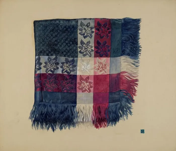 Framed Print : Economy Scarf, c. 1938. Creator: Ralph Atkinson Framed Print : Economy Scarf, c. 1938. Creator: Ralph Atkinson