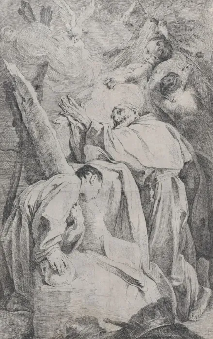 Framed Print : Ecstasy of the Blessed Piero Gambacorti of Pisa, ca. 1725-28. Creator: Federico Bencovich Framed Print : Ecstasy of the Blessed Piero Gambacorti of Pisa, ca. 1725-28. Creator: Federico Bencovich