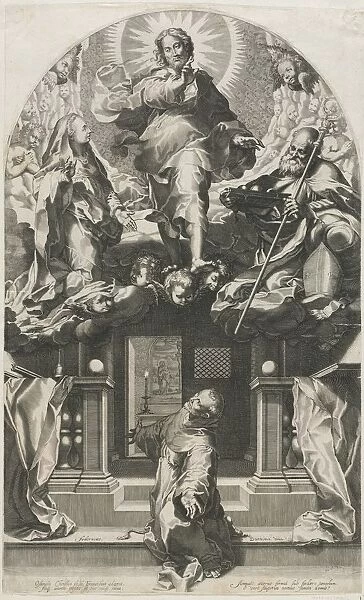 The Ecstasy of St. Francis. Creator: Francesco Villamena (Italian, 1566-1624)