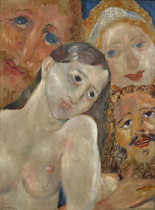 Framed Print : Ecstatic Heads. Creator: Ernst Josephson