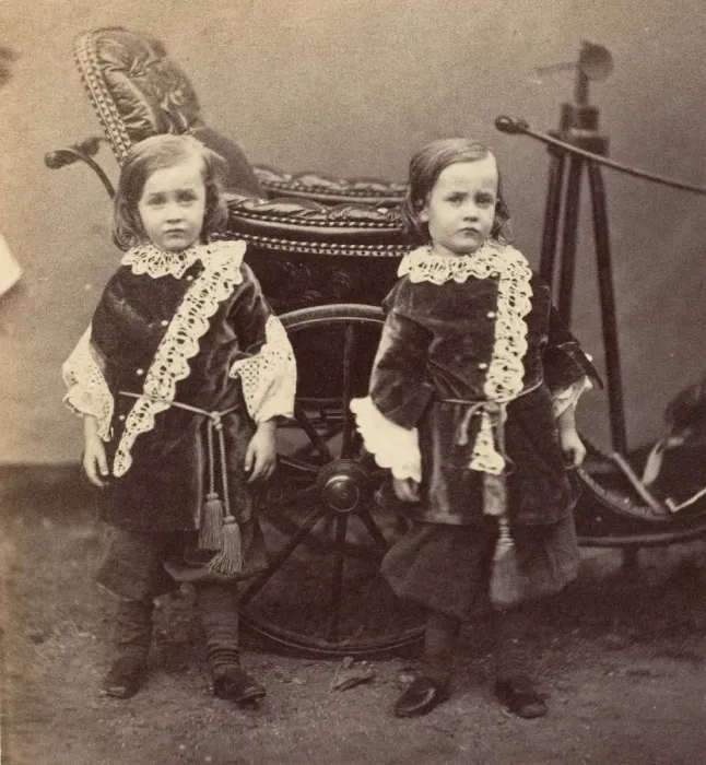 Framed Print : Eddie and Charlie Campbell, 1858-61. Creator: Unknown Framed Print : Eddie and Charlie Campbell, 1858-61. Creator: Unknown