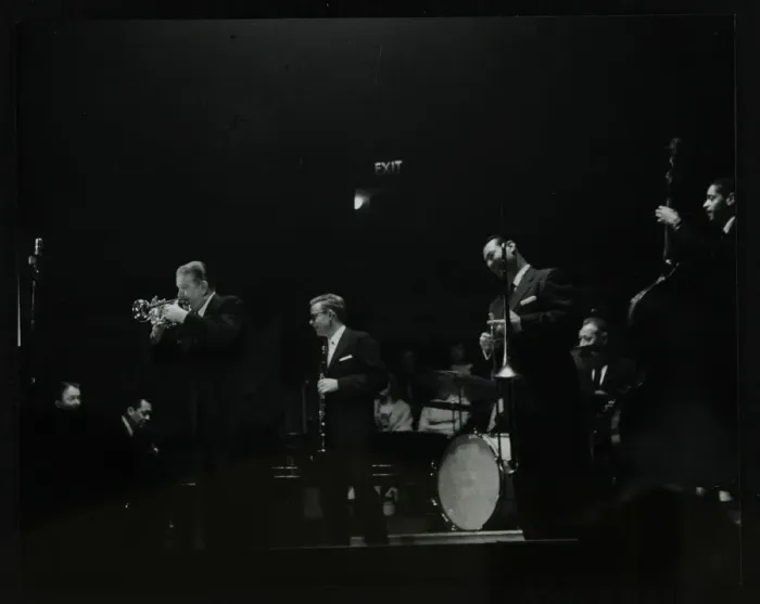 Framed Print : The Eddie Condon All Stars on stage at Colston Hall, Bristol, 1957 Framed Print : The Eddie Condon All Stars on stage at Colston Hall, Bristol, 1957