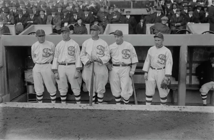 Framed Print : Eddie Murphy, John Shano Collins, Joe Jackson, Happy Felsch, and Nemo Leibold, Chicago AL... 1917 Creator: Bain News Service Framed Print : Eddie Murphy, John Shano Collins, Joe Jackson, Happy Felsch, and Nemo Leibold, Chicago AL... 1917 Creator: Bain News Service