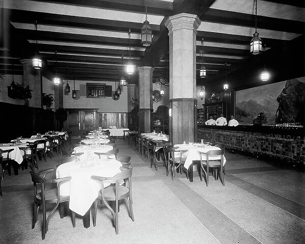 Edelweiss Cafe, bar room, Detroit, Mich. between 1905 and 1915. Creator: Unknown