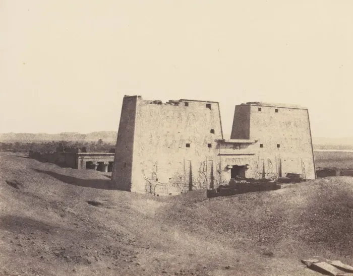 Framed Print : Edfou (Apollonopolis Magna), Vue Generale du Temple, 1851-52, printed 1853-54 Framed Print : Edfou (Apollonopolis Magna), Vue Generale du Temple, 1851-52, printed 1853-54
