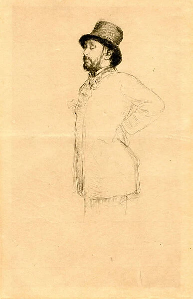 Edgar Degas au chapeau. Creator: Desboutin, Marcellin Gilbert (1823-1902)