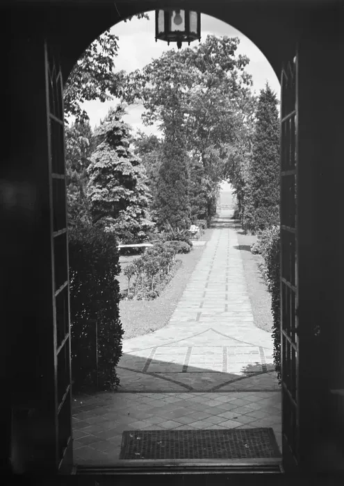 Framed Print : Edge, Charles N. garden, 1933 June 18. Creator: Arnold Genthe