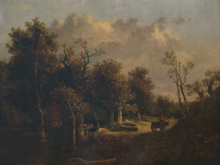 Framed Print : The Edge of the Forest, with Farm Cart and Cattle, c1811. Artist: John Crome Framed Print : The Edge of the Forest, with Farm Cart and Cattle, c1811. Artist: John Crome