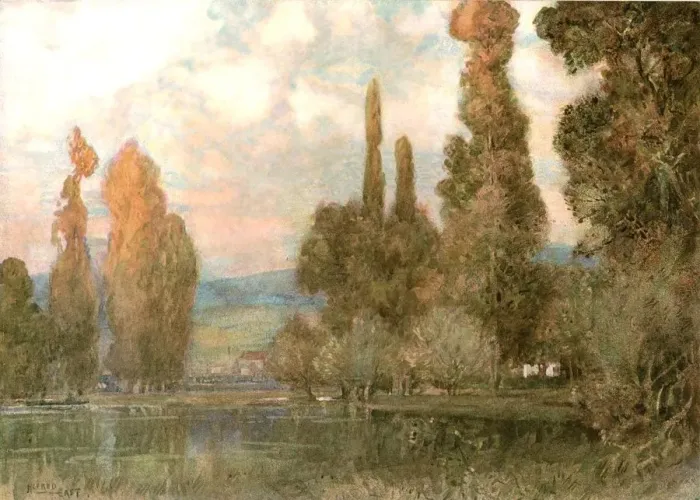 Framed Print : By the Edge of the Lake, 1902. Creator: Unknown Framed Print : By the Edge of the Lake, 1902. Creator: Unknown