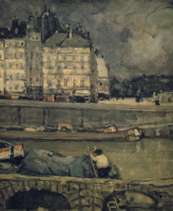 Framed Print : The Edges of the Seine, Paris, (1880-1924?). Artist: James Wilson Morrice Framed Print : The Edges of the Seine, Paris, (1880-1924?). Artist: James Wilson Morrice