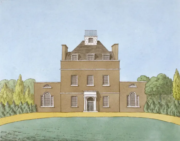 Framed Print : Edgware Lodge, Edgware, Middlesex, c1820. Artist: John Oldfield Framed Print : Edgware Lodge, Edgware, Middlesex, c1820. Artist: John Oldfield