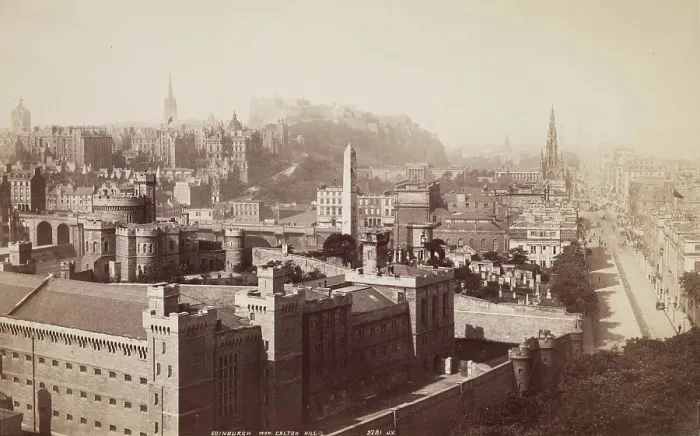 Framed Print : Edinburgh from Calton Hill, between 1870 and 1880. Creator: James Valentine Framed Print : Edinburgh from Calton Hill, between 1870 and 1880. Creator: James Valentine