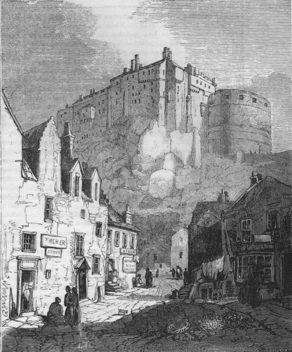Framed Print : Edinburgh Castle, 1843, (1845). Artist: John Jackson Framed Print : Edinburgh Castle, 1843, (1845). Artist: John Jackson
