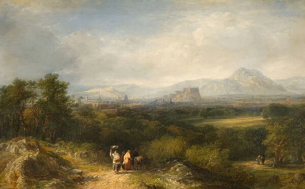 Edinburgh from Corstorphine, 1846. Creator: Frederick Henry Henshaw