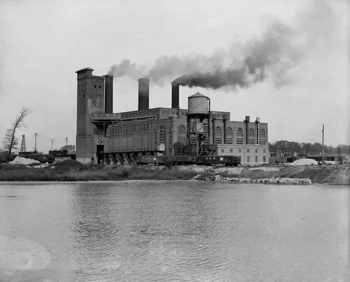 Framed Print : Edison Electric plant [Detroit Edison Company], Detroit, Mich. between 1900 and 1910. Creator: William H. Jackson