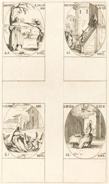 Framed Print : Edmund, King of England, Martyr; Presentation of the Virgin; St. Columba; St. Cecil Framed Print : Edmund, King of England, Martyr; Presentation of the Virgin; St. Columba; St. Cecil