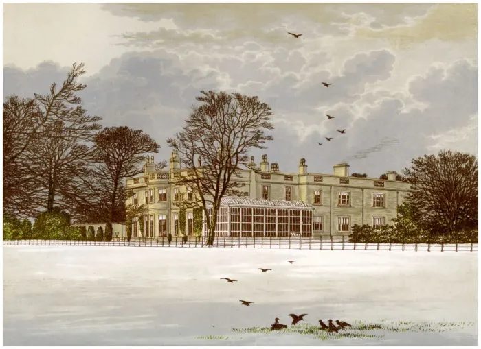 Framed Print : Ednaston Lodge, Derbyshire, home of the Kingdon family, c1880 Framed Print : Ednaston Lodge, Derbyshire, home of the Kingdon family, c1880