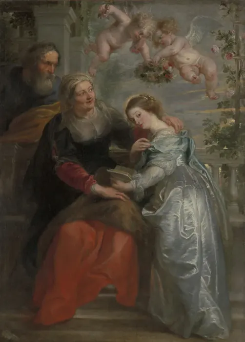 Framed Print : The Education of Mary, 1630-1635. Creator: Peter Paul Rubens