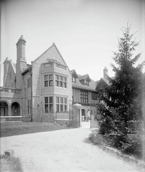 Framed Print : Edward C. Walker residence, entrance to court, Walkerville, Ont. between 1906 and 1915. Creator: William H. Jackson Framed Print : Edward C. Walker residence, entrance to court, Walkerville, Ont. between 1906 and 1915. Creator: William H. Jackson