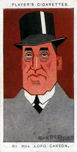 Edward Carson, 1st Baron Carson, Ulster leader and advocate, 1926. Artist: Alick P F Ritchie