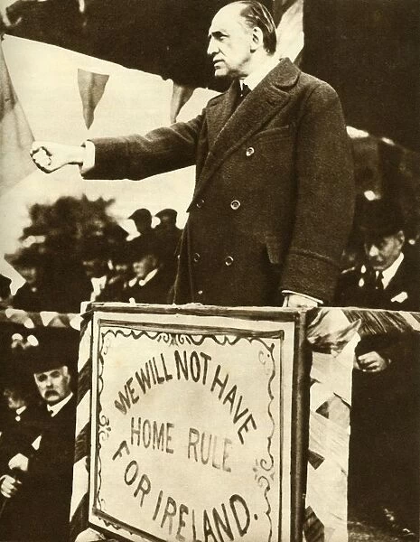 Edward Carson making a speech, 1912, (1935). Creator: Unknown
