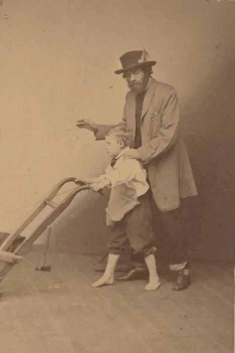 Framed Print : Edward Everett Hale and Son, ca. 1865. Creator: James Wallace Black Framed Print : Edward Everett Hale and Son, ca. 1865. Creator: James Wallace Black