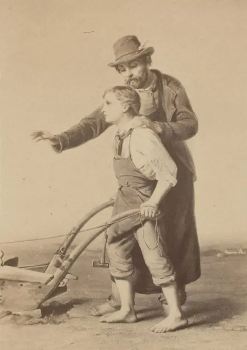 Framed Print : Edward Everett Hale and Son, ca. 1865. Creator: Unknown Framed Print : Edward Everett Hale and Son, ca. 1865. Creator: Unknown