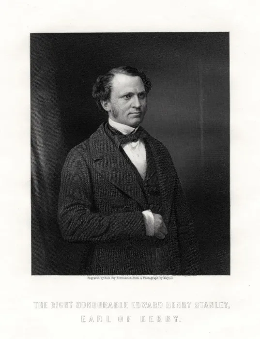 Framed Print : Edward Henry Stanley, 15th Earl of Derby, British statesman, mid-late 19th century. Artist: W Holl Framed Print : Edward Henry Stanley, 15th Earl of Derby, British statesman, mid-late 19th century. Artist: W Holl