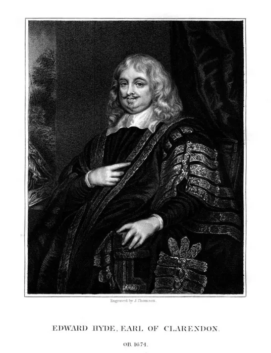 Framed Print : Edward Hyde, 1st Earl of Clarendon, English historian and statesman, (1824). Artist: J Thomson Framed Print : Edward Hyde, 1st Earl of Clarendon, English historian and statesman, (1824). Artist: J Thomson