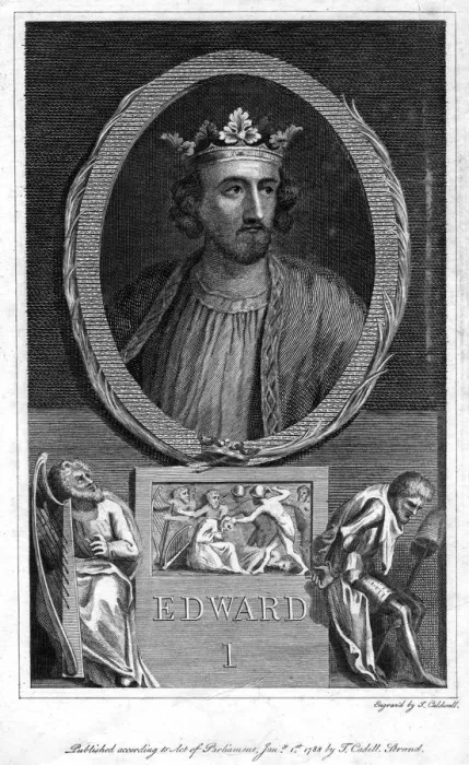 Framed Print : Edward I of England, (1788). Artist: J Caldwall Framed Print : Edward I of England, (1788). Artist: J Caldwall