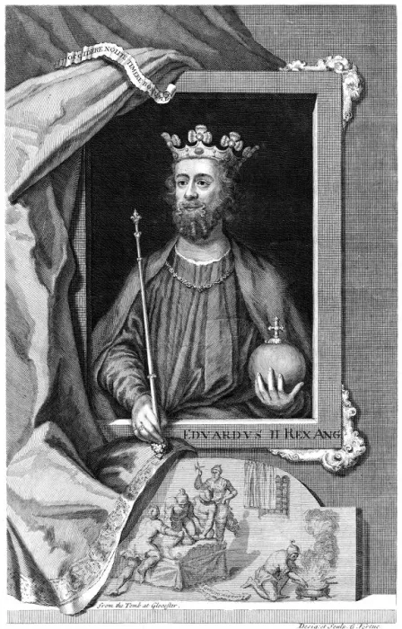 Framed Print : Edward II of England. 18th centuryArtist: George Vertue Framed Print : Edward II of England. 18th centuryArtist: George Vertue