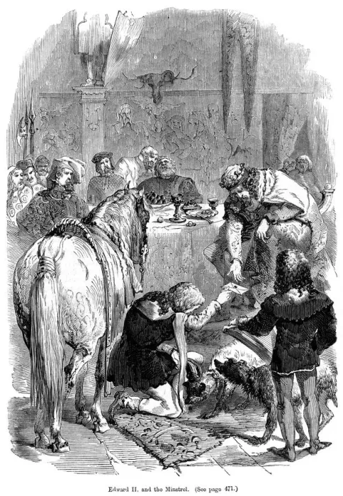 Framed Print : Edward II and the minstrel Framed Print : Edward II and the minstrel