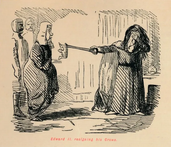 Framed Print : Edward II. resigning his Crown, c1860, (c1860). Artist: John Leech Framed Print : Edward II. resigning his Crown, c1860, (c1860). Artist: John Leech