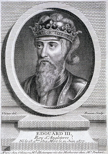 Edward III, King of England, c1347, (c1750). Artist: Pierre Francois Basan