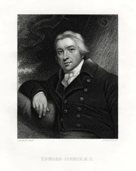 Framed Print : Edward Jenner, English country doctor, 19th century. Artist: E Scriven Framed Print : Edward Jenner, English country doctor, 19th century. Artist: E Scriven
