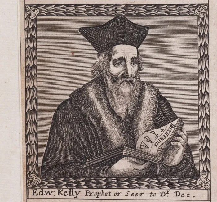 Framed Print : Edward Kelley (From: The order of the Inspirati), 1659. Artist: Anonymous Framed Print : Edward Kelley (From: The order of the Inspirati), 1659. Artist: Anonymous