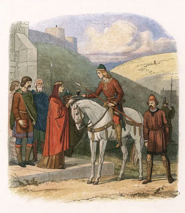 Framed Print : Edward the Martyr, 10th century English king, c1860 Framed Print : Edward the Martyr, 10th century English king, c1860