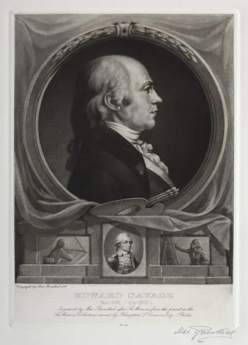 Framed Print : Edward Savage, 1899. Creator: Max Rosenthal (American, 1833-1918)
