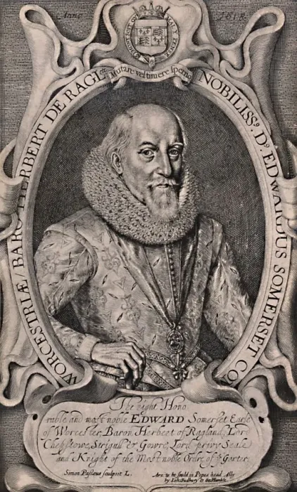 Framed Print : Edward Somerset, 4th Earl of Worcester, English courtier, c1618 (1894). Artist: Simon de Passe Framed Print : Edward Somerset, 4th Earl of Worcester, English courtier, c1618 (1894). Artist: Simon de Passe