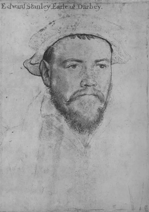Framed Print : Edward Stanley, Earl of Derby, c1532-1543 (1945). Artist: Hans Holbein the Younger Framed Print : Edward Stanley, Earl of Derby, c1532-1543 (1945). Artist: Hans Holbein the Younger