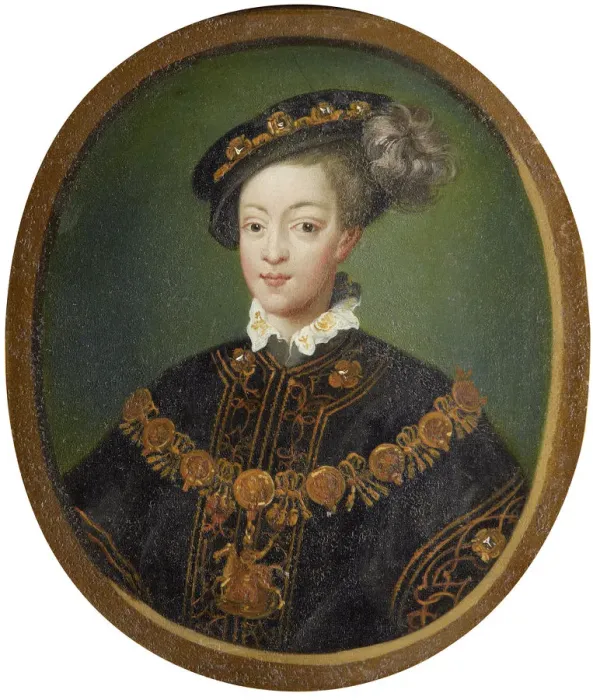 Framed Print : Edward VI (1537-1553), King of England, 16th century. Artist: Oliver, Isaac (1556-1617) Framed Print : Edward VI (1537-1553), King of England, 16th century. Artist: Oliver, Isaac (1556-1617)