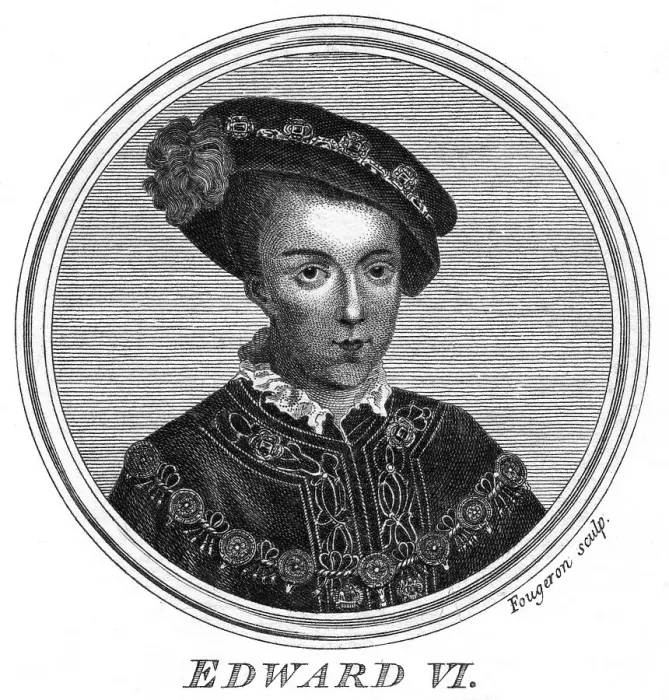 Framed Print : Edward VI, King of England, (18th century). Artist: Fougeron Framed Print : Edward VI, King of England, (18th century). Artist: Fougeron